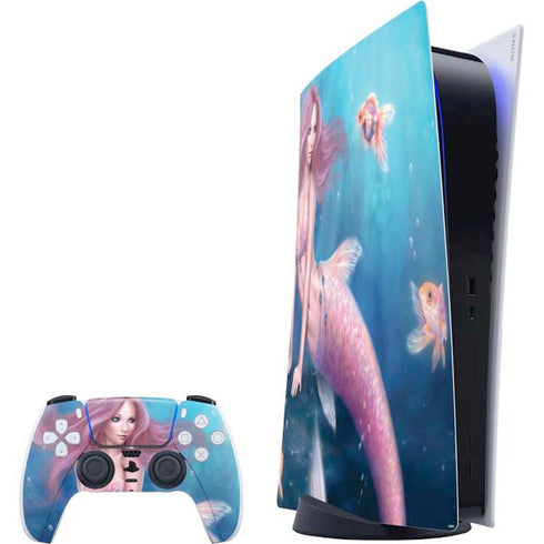 Aurelia Mermaid with Fish by Rachel Anderson PlayStation PS5 Skins